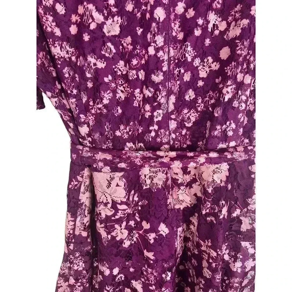 Lane Bryant Faux Wrap Dress Floral Lace Mini Fit and Flare Size 16 NWT - Picture 6 of 8